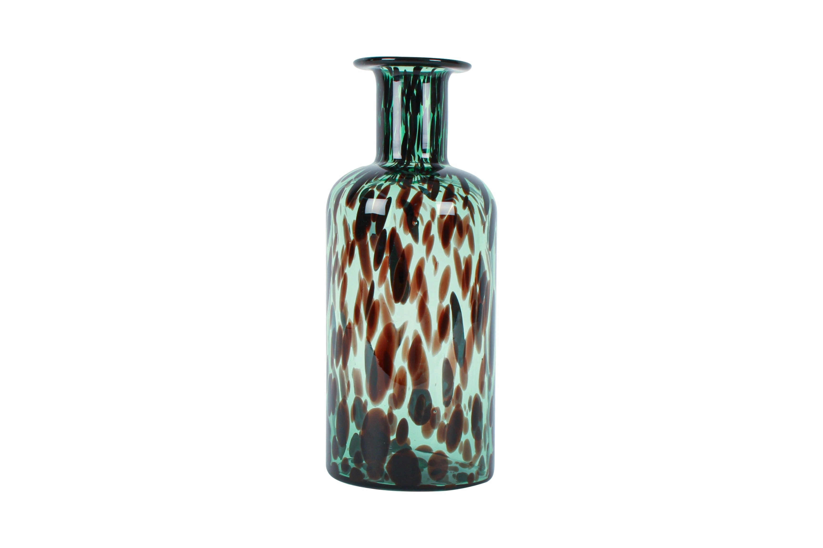 Arlo Emerald Leopard Print Vase H30 x D12cm