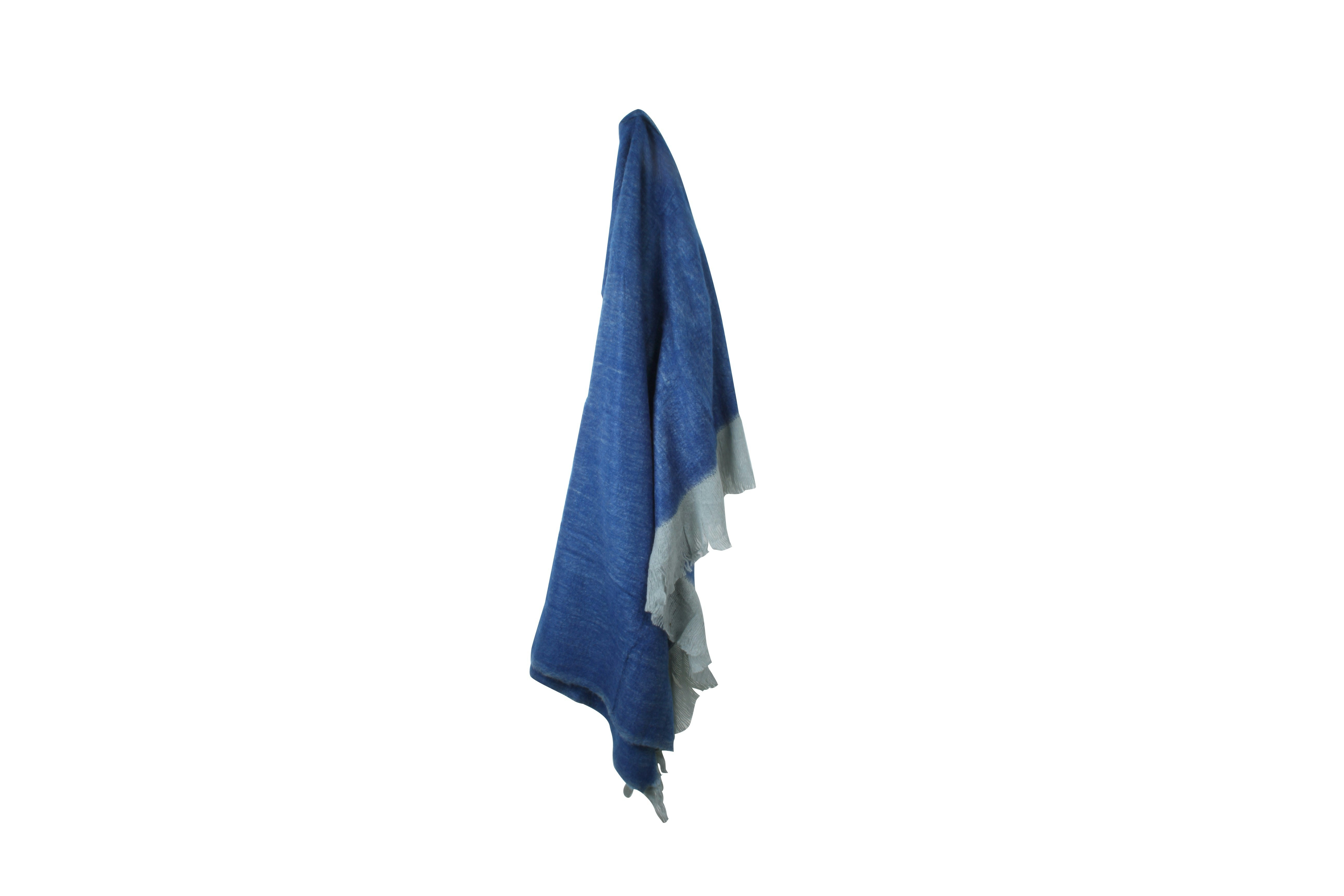 Hamza Faux Mohair Throw With Fringing