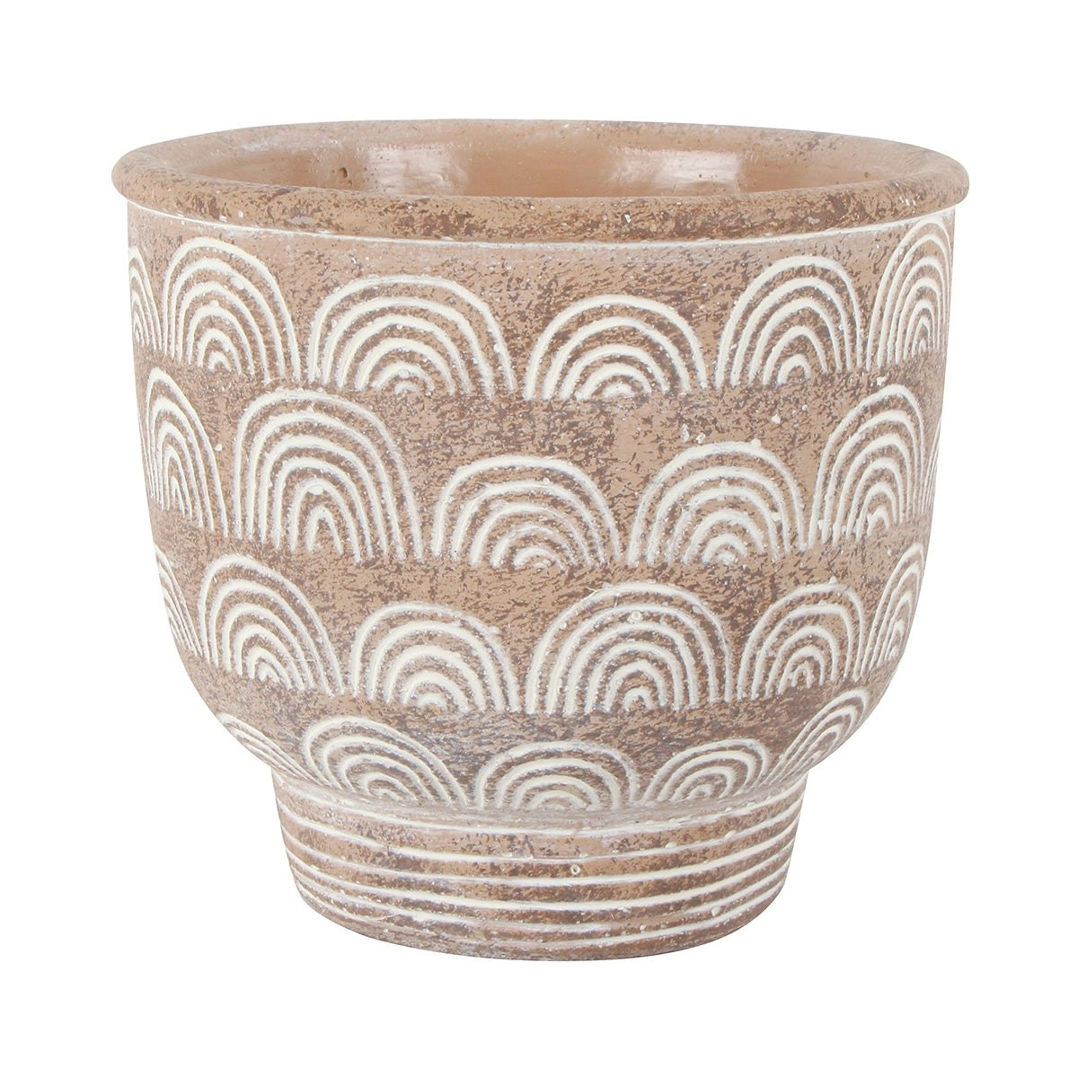 Blaine Arc Cement Pot  18 x 16cm