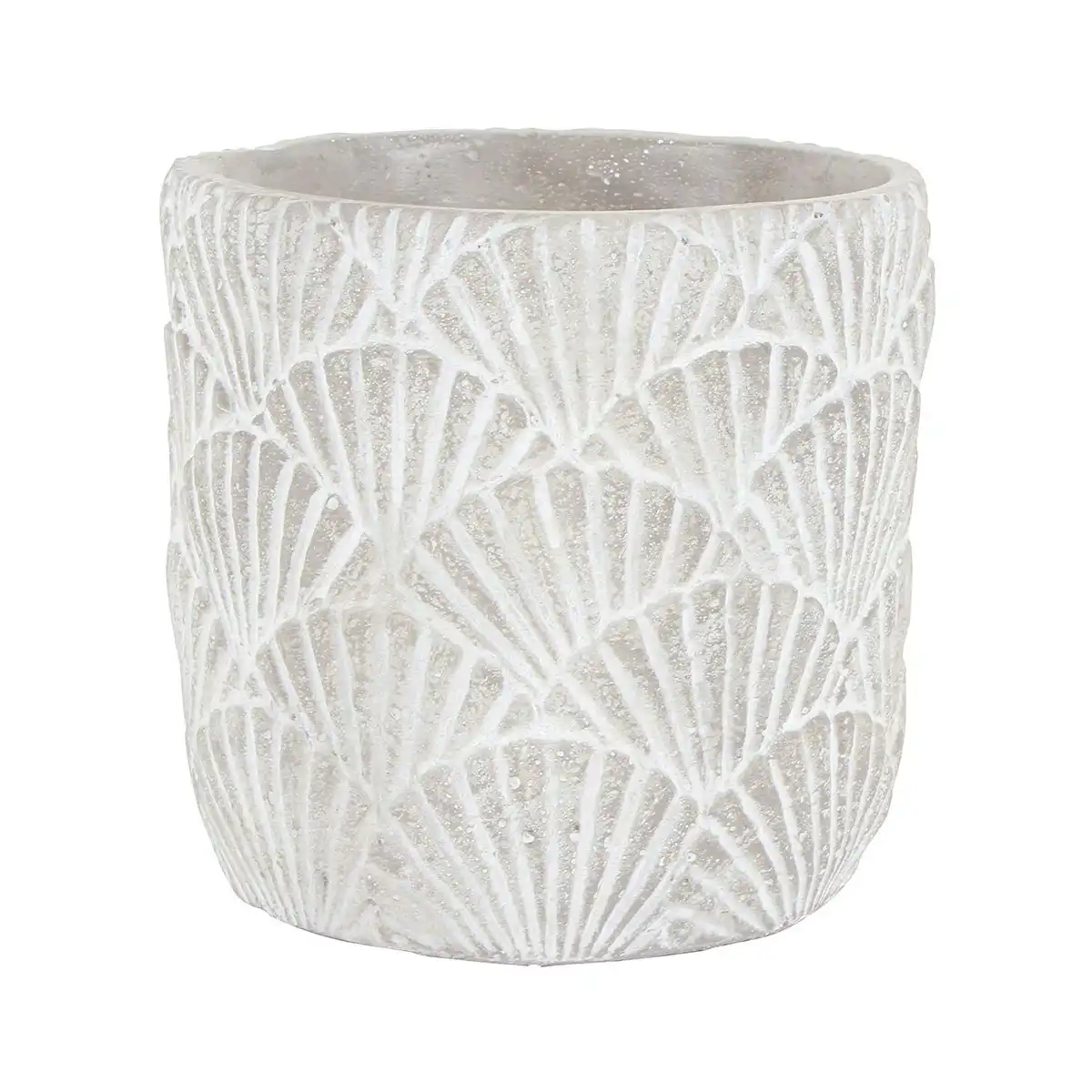 Hema Cement Palm Motif Pot 21 x 21cm