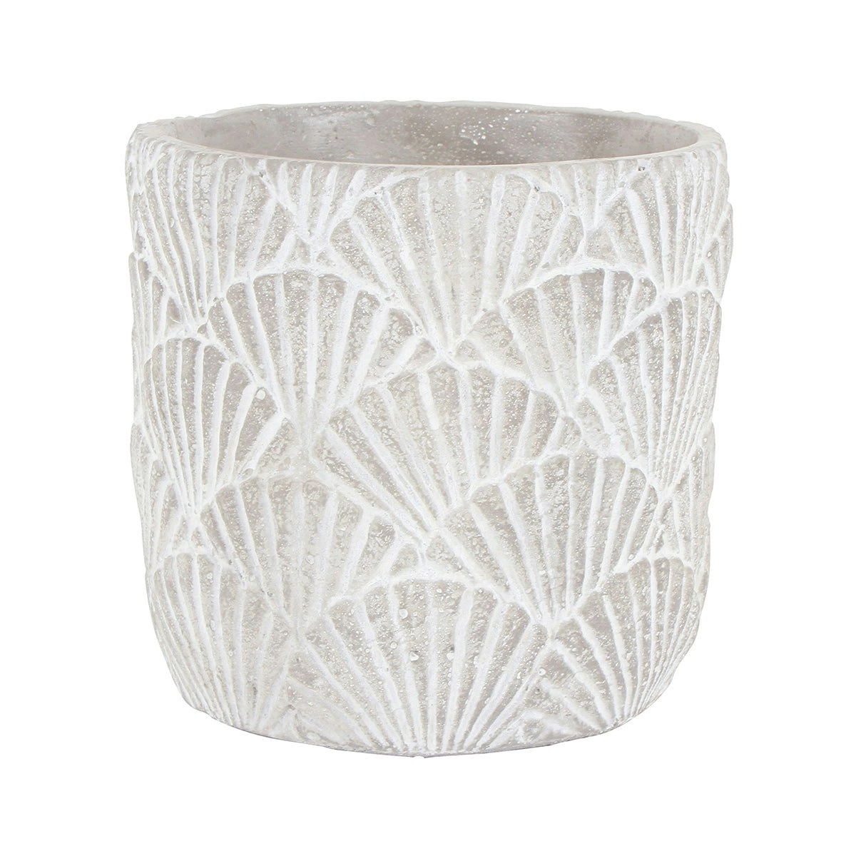 Hema Cement Palm Motif Pot 21 x 21cm