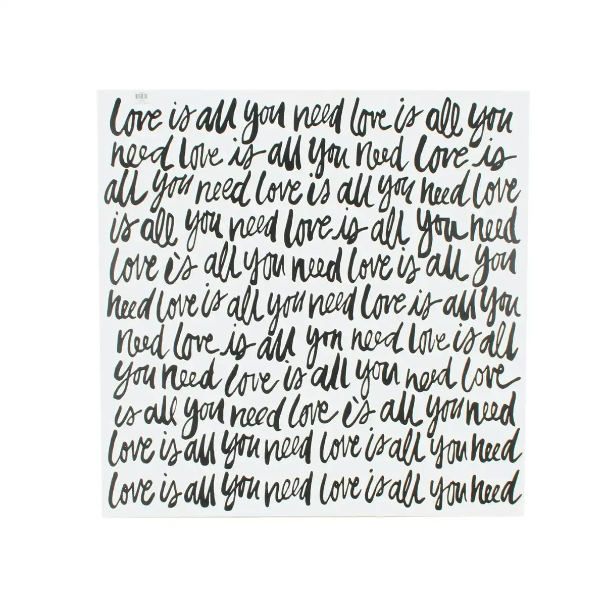 Minx Love Script Hand Painted Wall Art 80 x 80 x 3cm