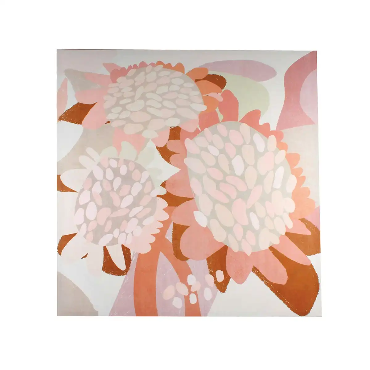 Borge Pastel Peony Print Canvas 90 x 90 cm