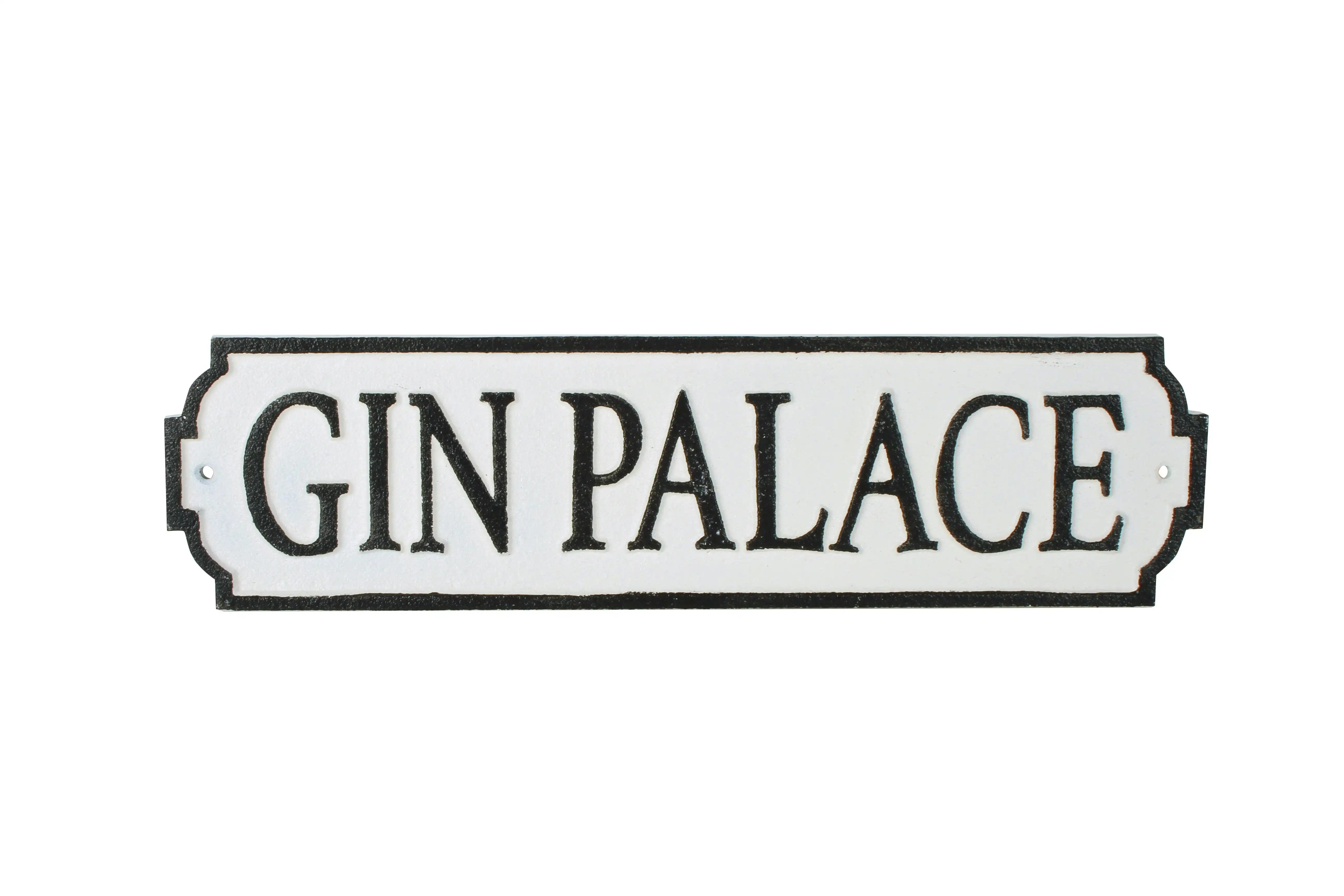 Wailid Cast Iron Gin Palace Plaque 35 x 9cm