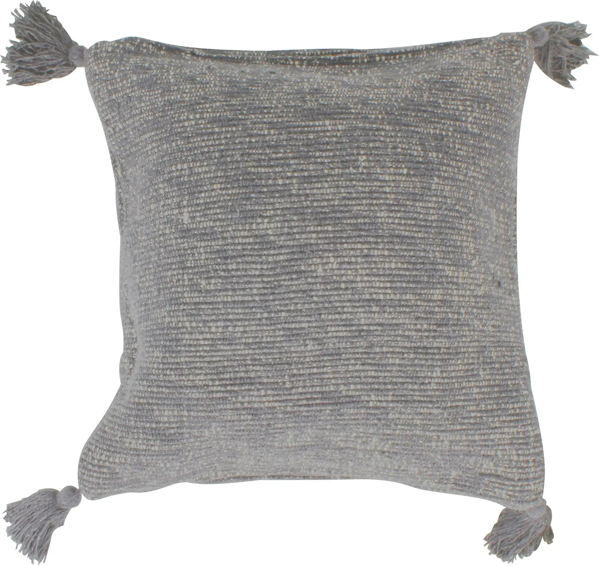 Corfu Cushion With Tassels Grey 45 x 45cm