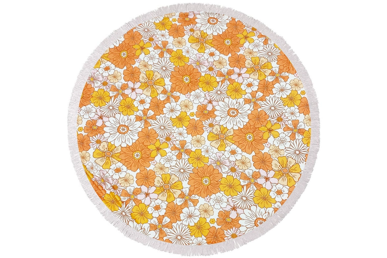 Round Beach Towel - Hippie Daisies