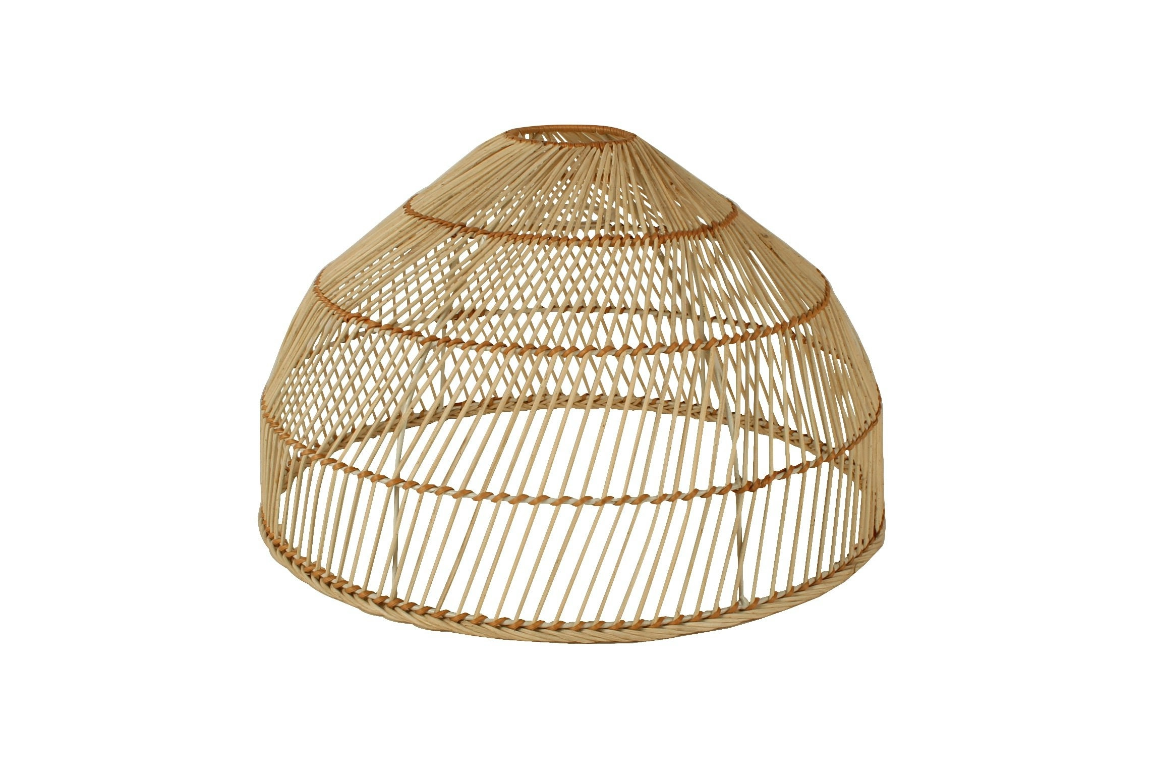 Elisha Rattan Lamp Shade With Metal Frame