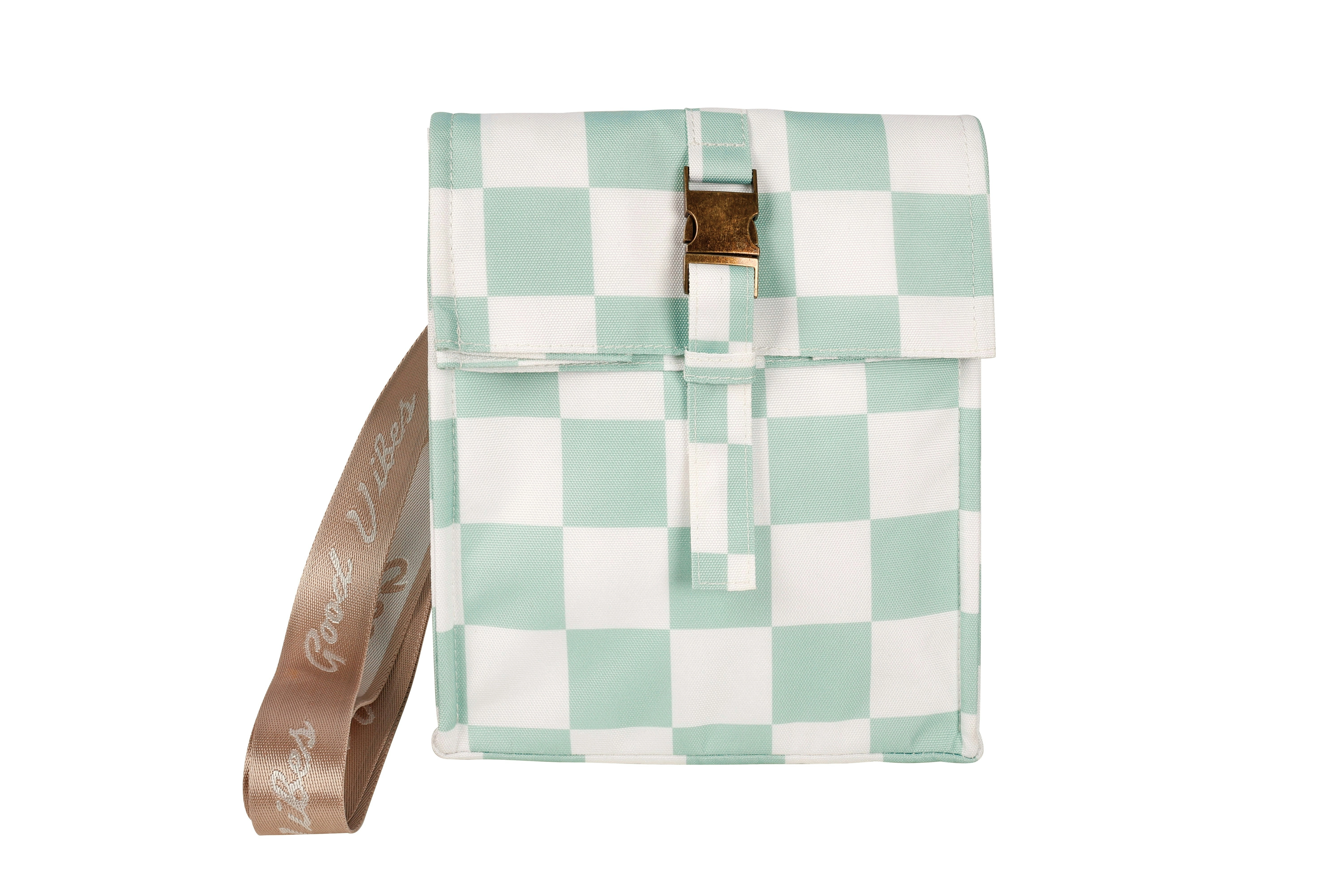 Insulated Lunch Bag - Sage Check