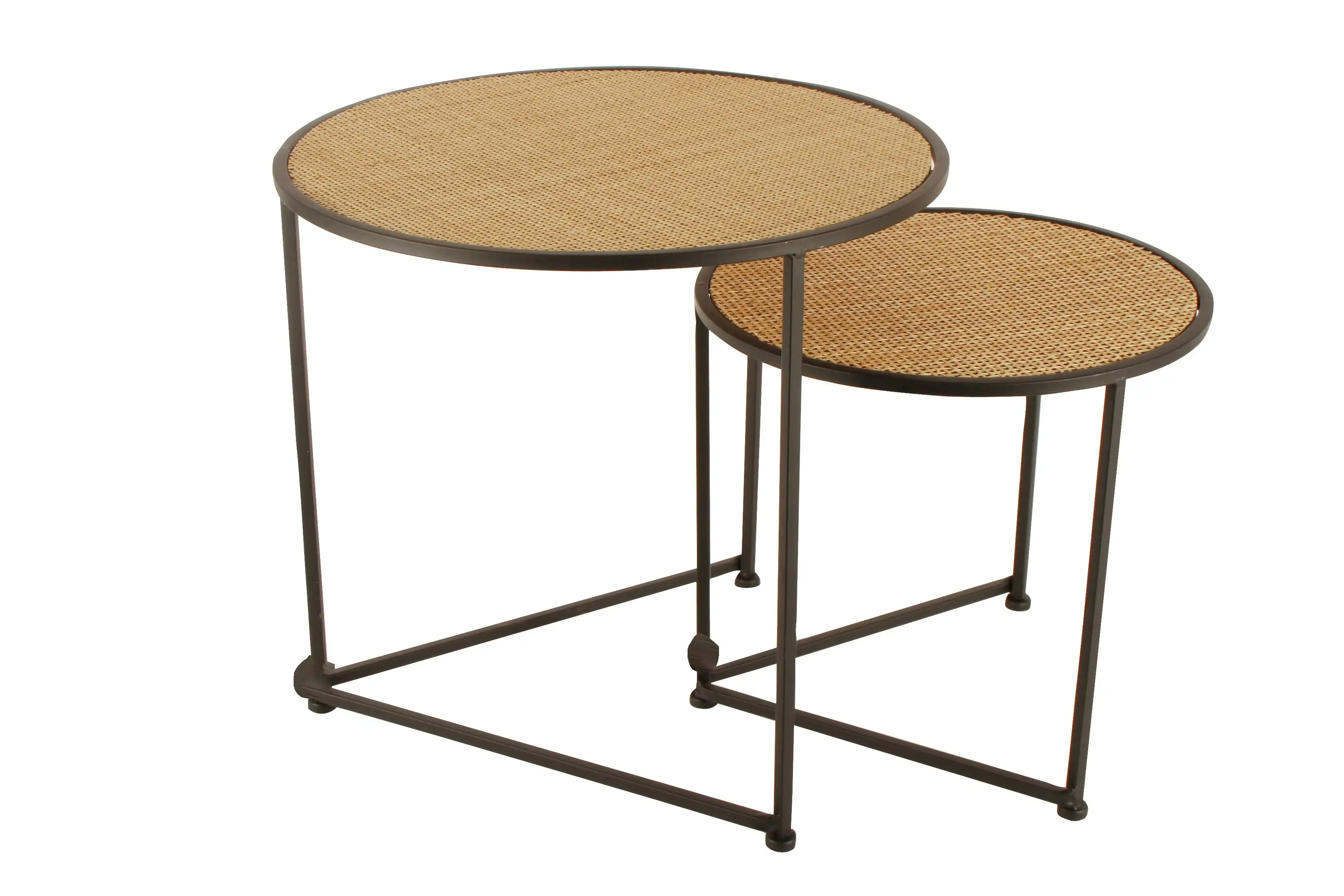 Lieo Set Of 2 Nesting Side Tables Round