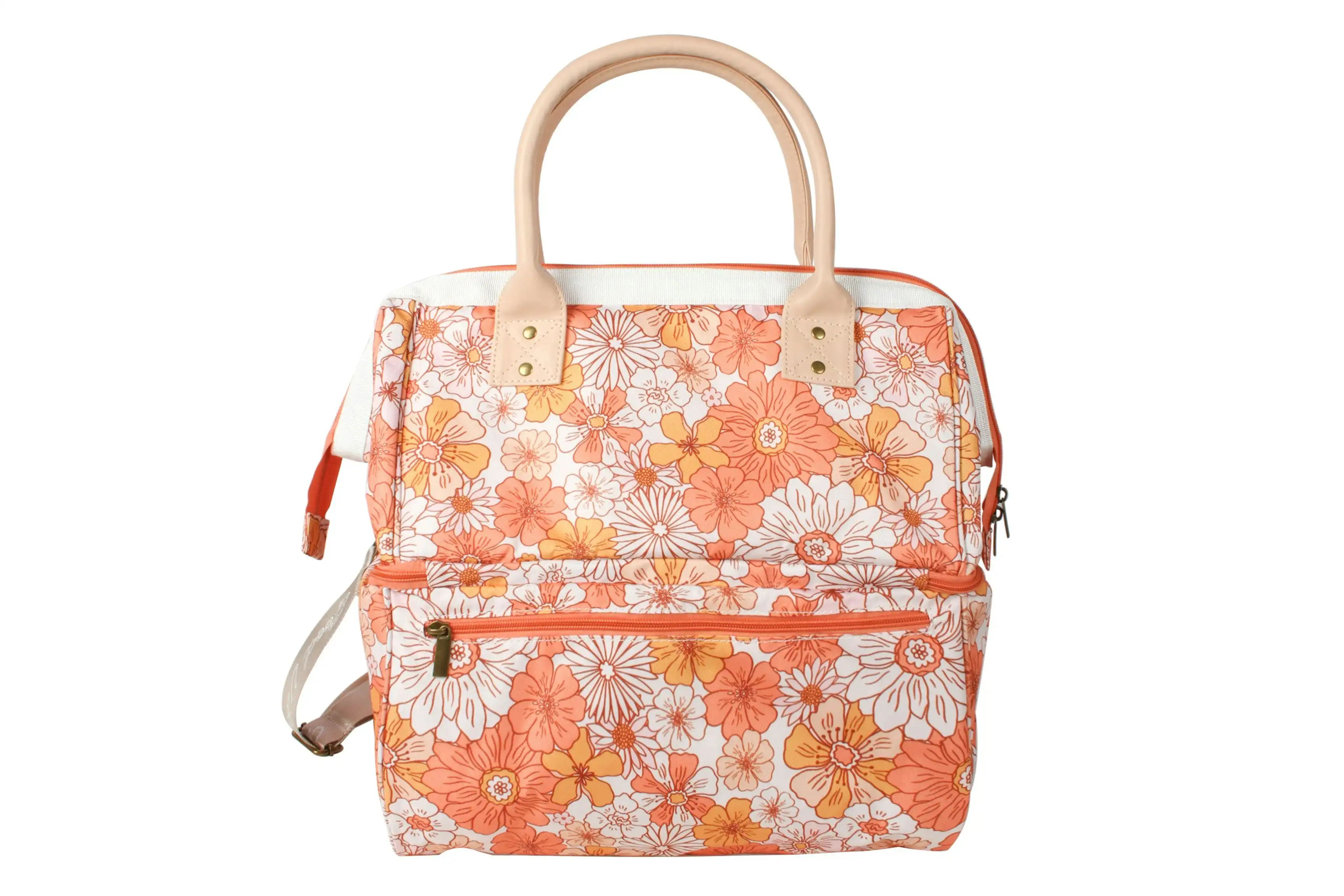 Insulated Picnic Cooler Bag - Hippie Daisies