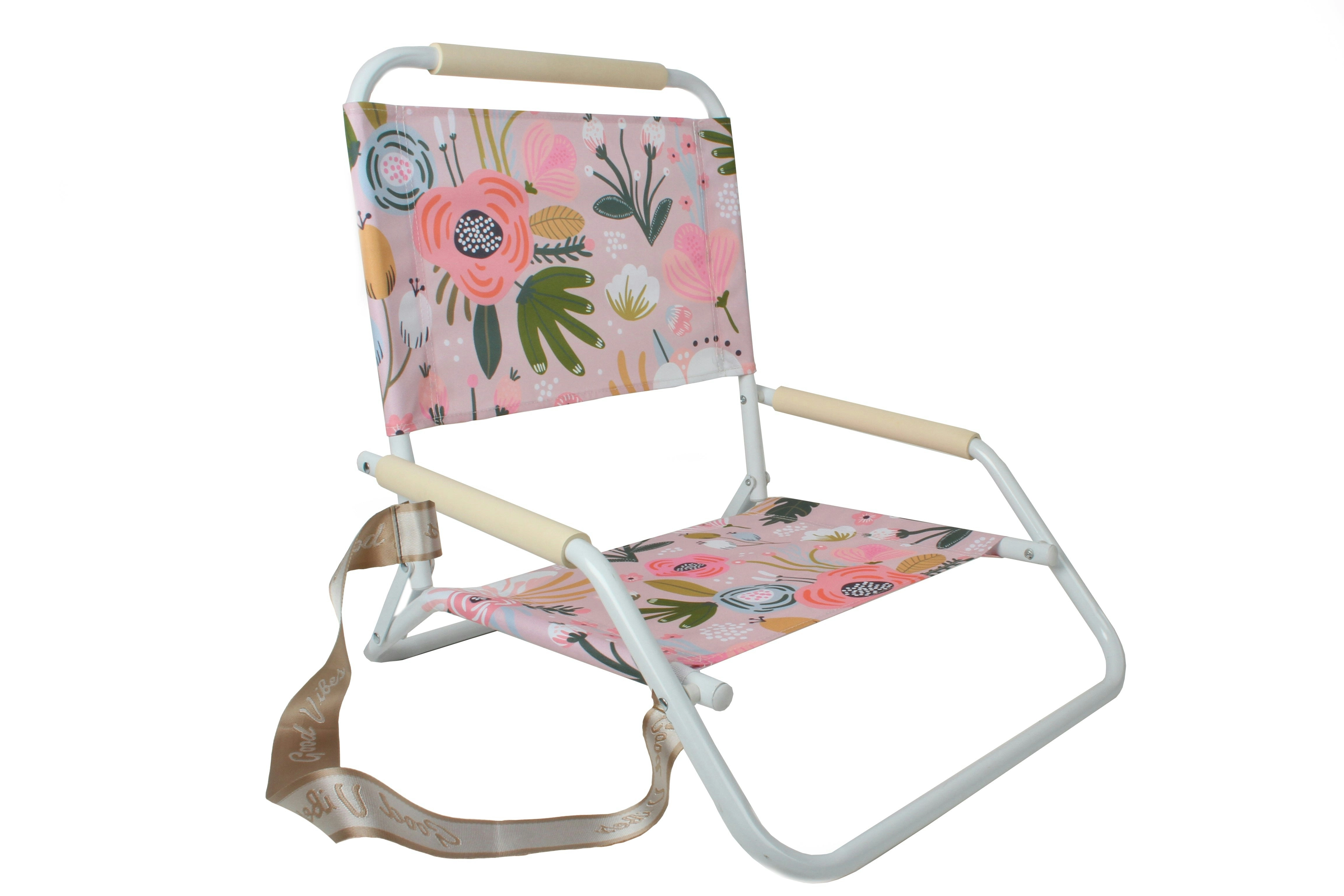 Foldable Beach Chair - Peony Bloom