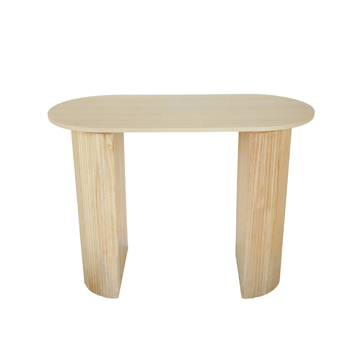 98cm Aimee Fluted Oblong Console Table Natural