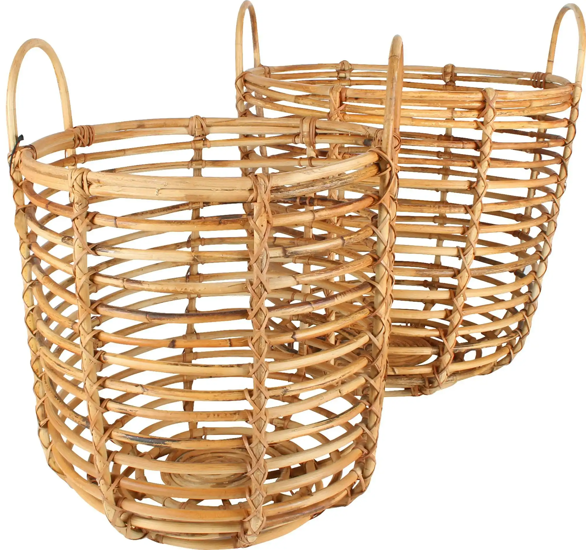 Ralu Set Of 2 Rattan Baskets