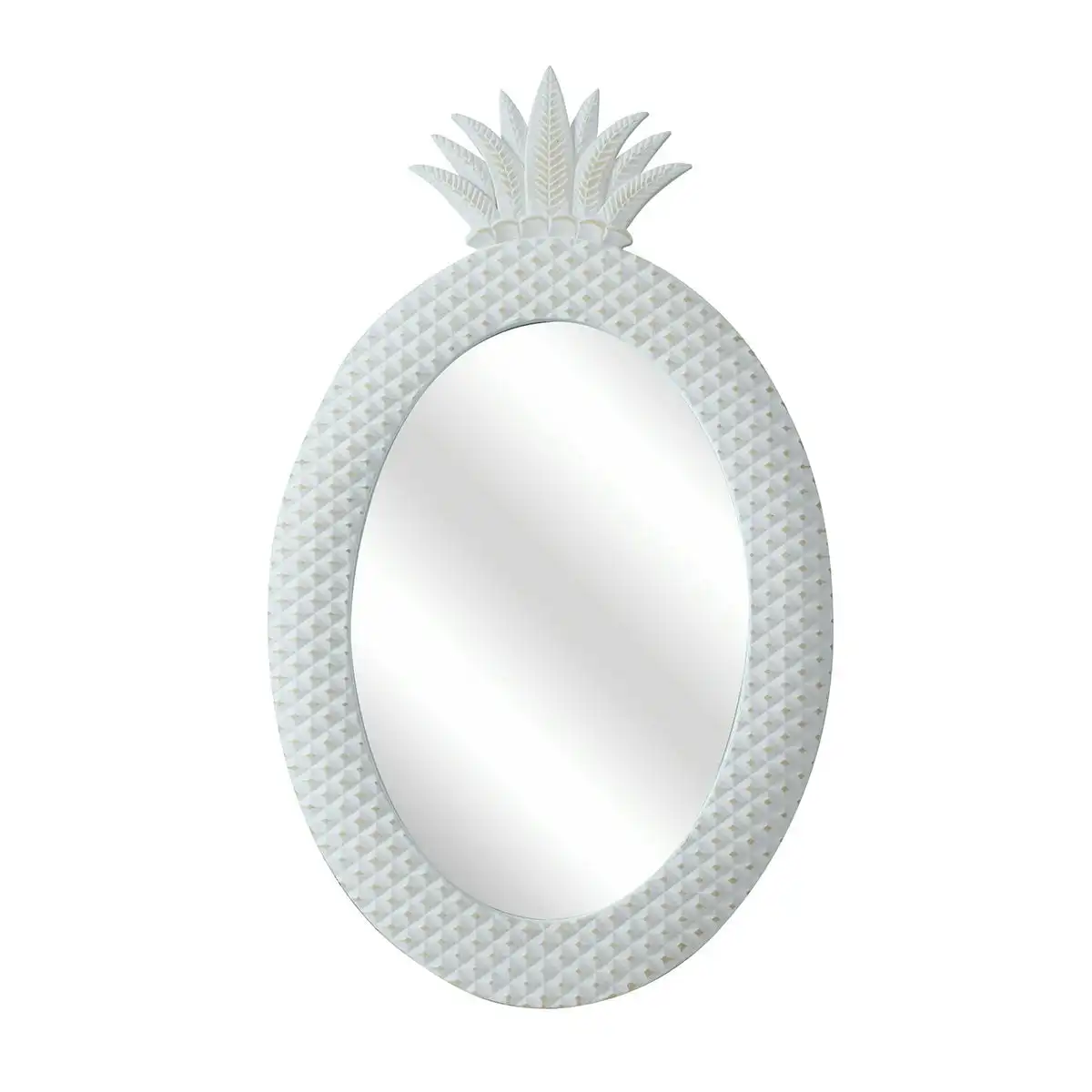 Hattie Pineapple Wall Mirror White