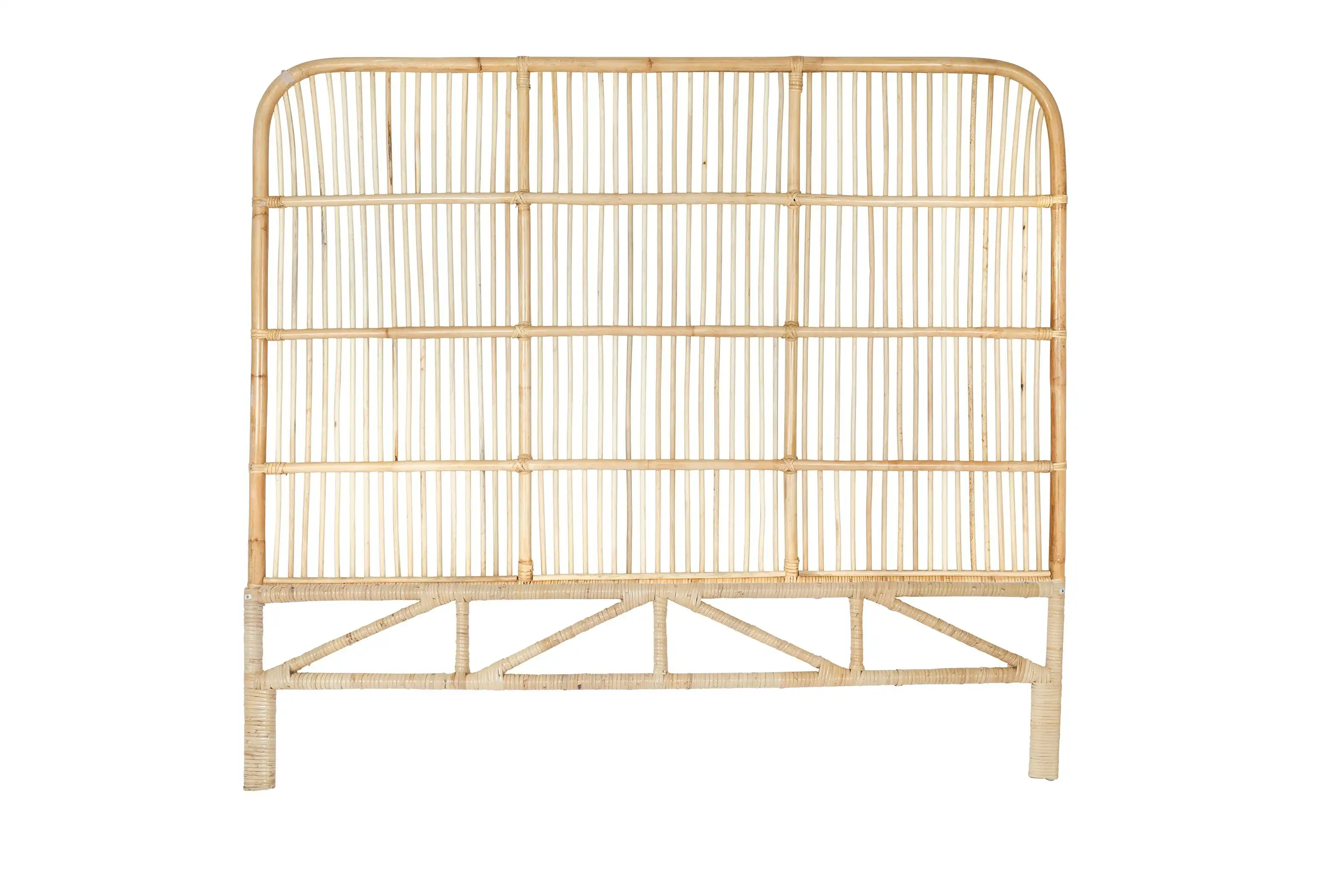 Queen Size Rattan Headboard, Natural, 160 x 145 x 5cm