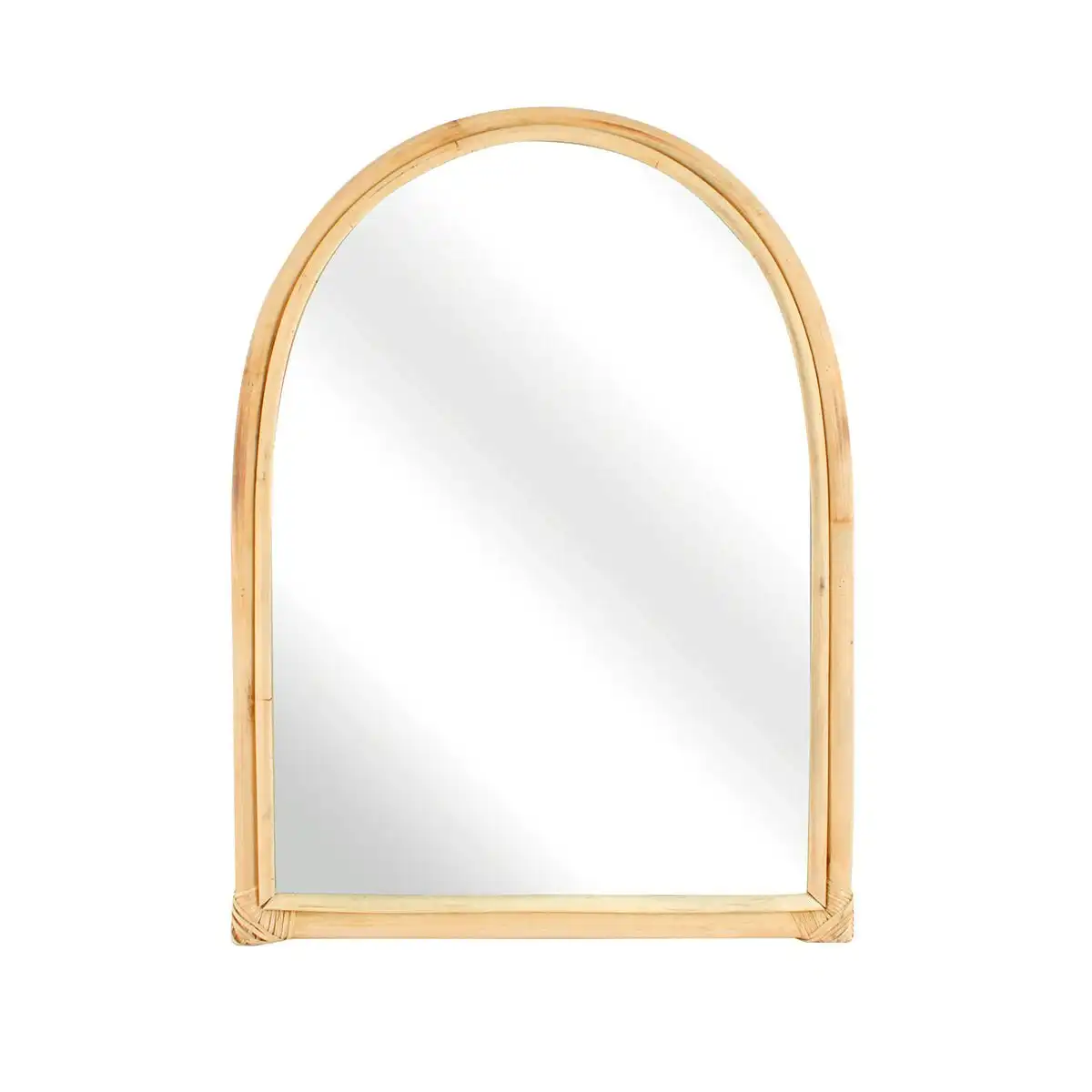 Ines Natural Rattan Arched Mirror 61 x 45cm