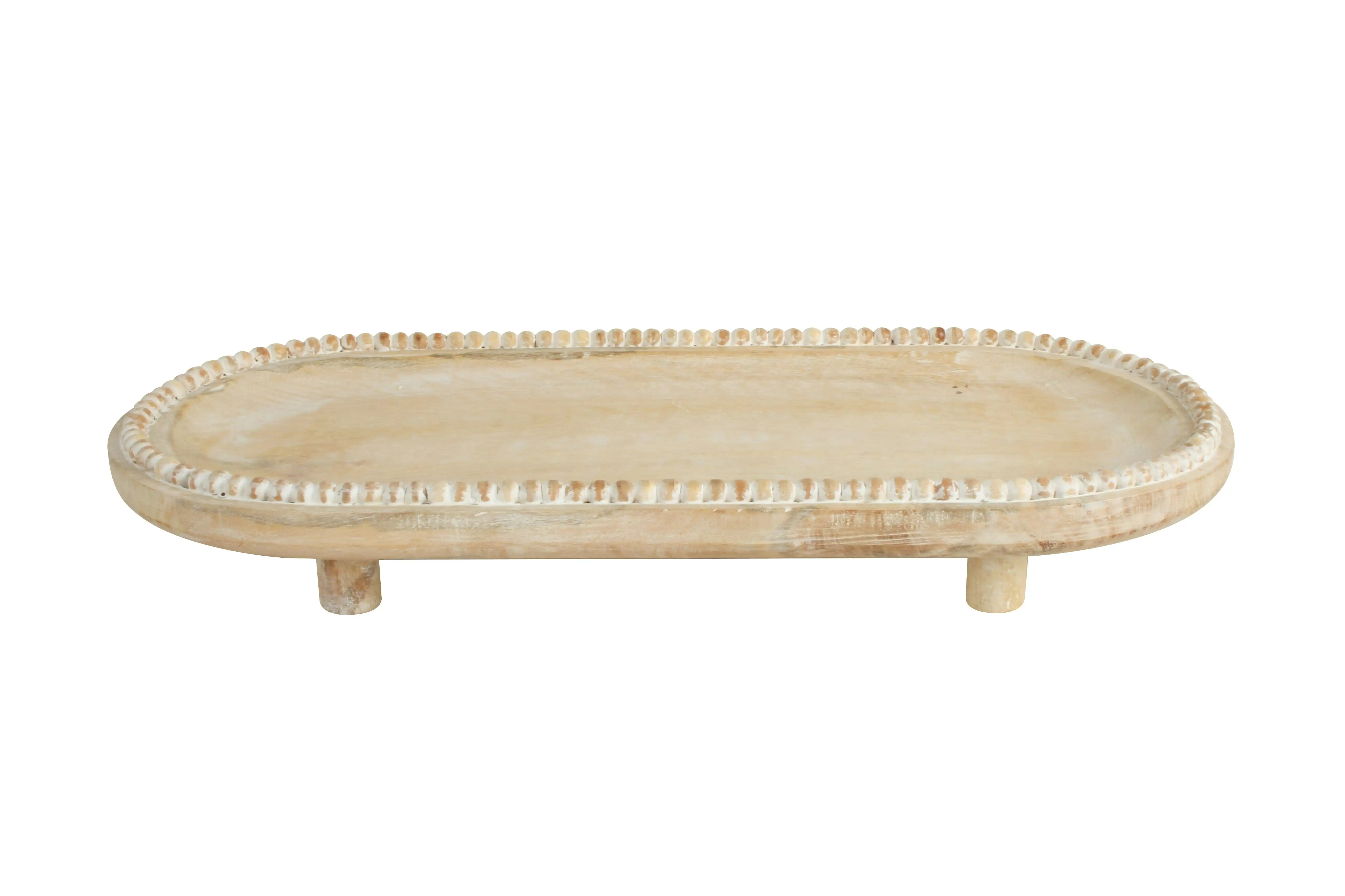 Bryony Mango Wood Tray With Legs 40 x 20 x 5cm