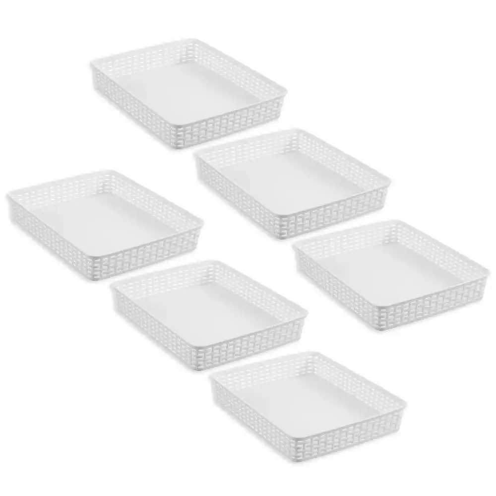 6x 3pc Boxsweden Tilly 35x29cm Kitchen Storage Container Organiser Tray Assorted