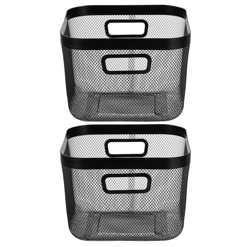 2x Boxsweden Large 28cm Mesh Storage Basket w/Handle Home/Kitchen Organiser Asst