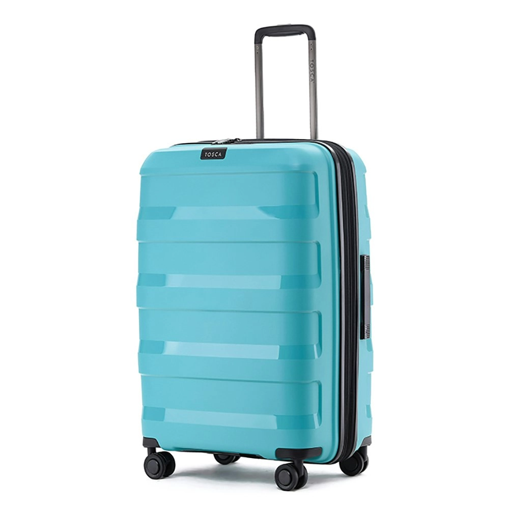 Tosca Comet PP 25" Checked Trolley Travel Hard Case Suitcase 67x45x30cm -Teal