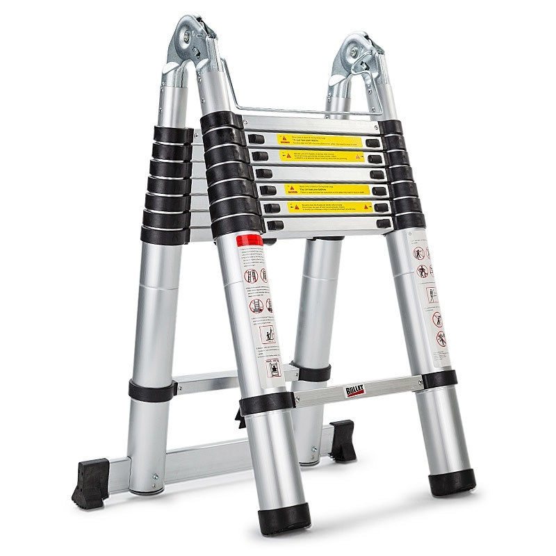 BULLET 5m Multi-Purpose Aluminium Folding Ladder Portable Extension Adjustable Alloy Step