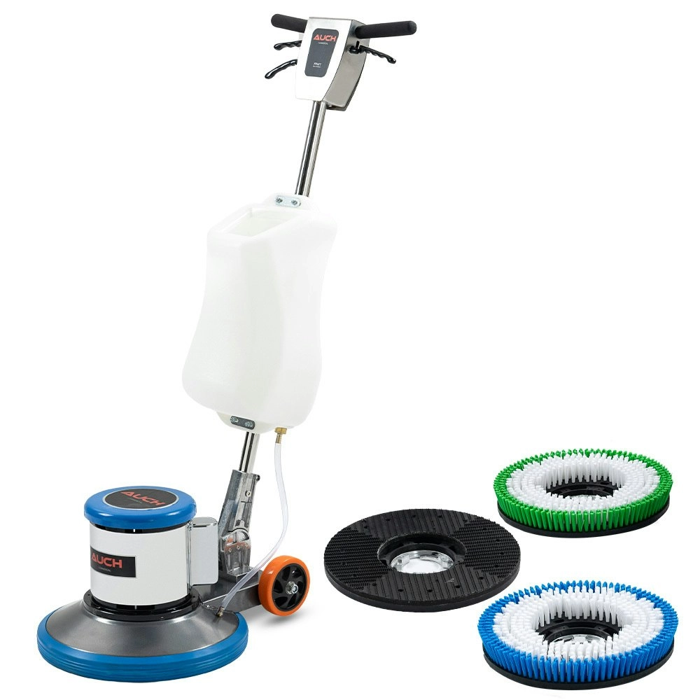 Auch 17 Inch Commercial Orbital Scrubber & Polisher, Hard Floor Buffer, Carpet Cleaner, 12L Solution Tank, 2 Brushes