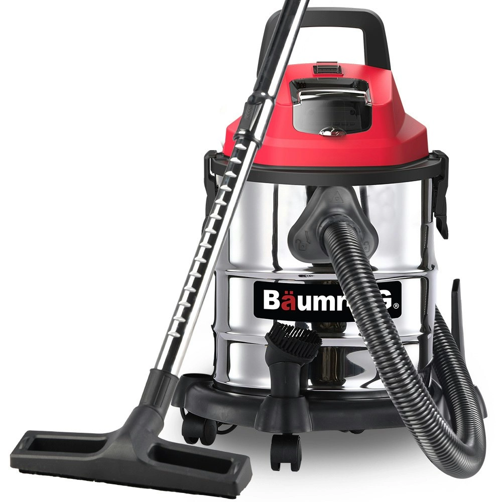 Baumr-AG 20L Cordless Wet & Dry Vacuum Cleaner Kit, with 4Ah battery and Charger, Blower, HEPA Filter, Accessories, Stainless Steel, for Car, Home, Garage