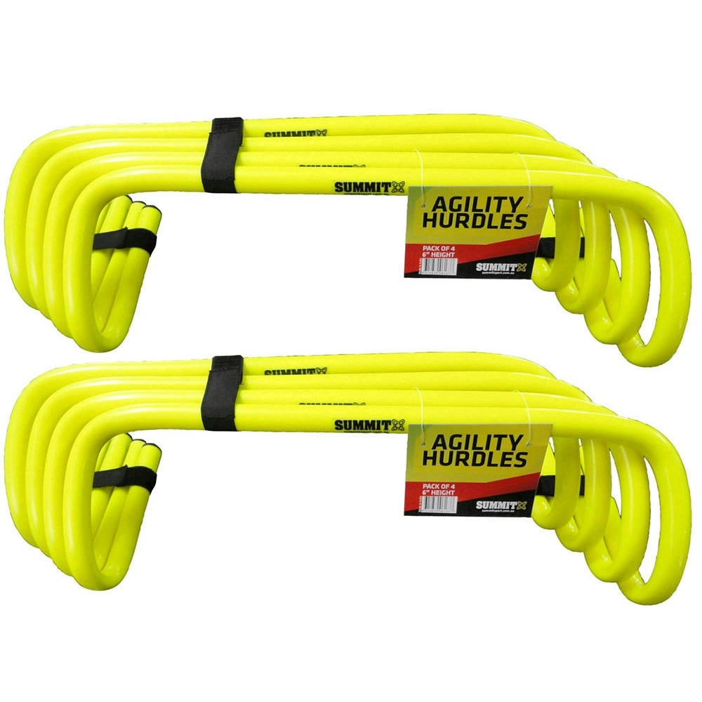 Summit Global 8pk 6" Agility Hurdles Sport Fitness Training Equipment Yellow