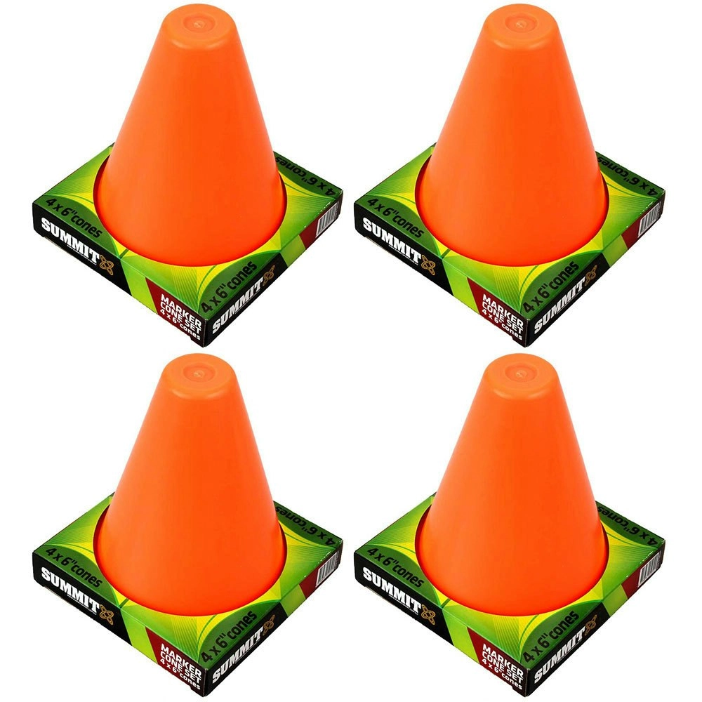 Summit Global 16pk Marker Cones Soccer Football Orange Sport Fitness Training