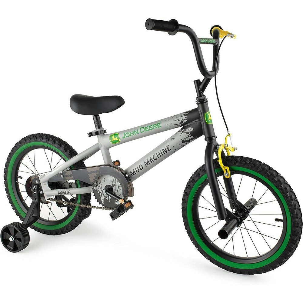 John Deere 16''/40cm Mud Machine Childrens Bicycle/Bike w/Training Wheels 4y+