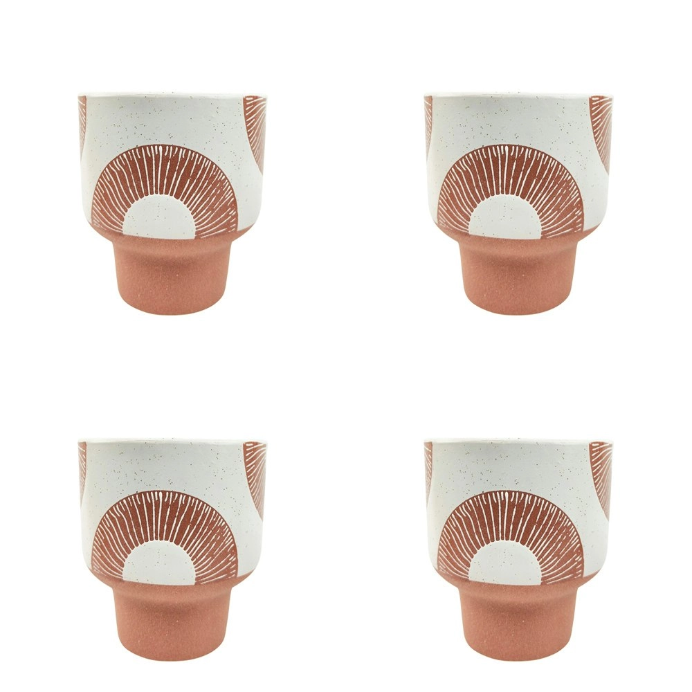 4x Urban Sophie 14cm Ceramic Planter Flower/Plant Pot Home Desk Decor Sml Berry