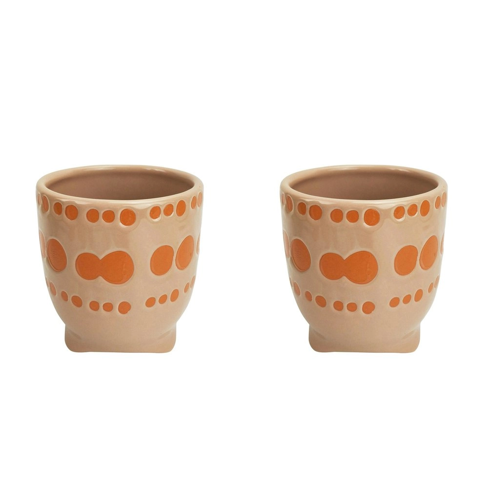 2x Urban Remy 11cm Ceramic Planter Flower/Plant Pot Home Tabletop Decor Sherbet