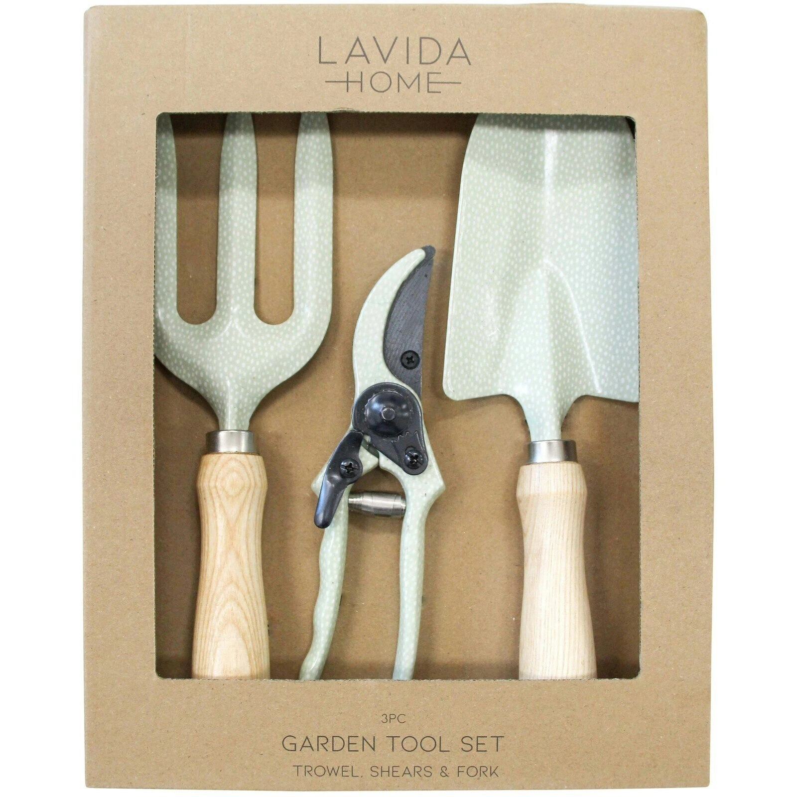 3pc LVD Trowel Shears & Fork Garden Tool Set Home Planting/Gardening Whisper