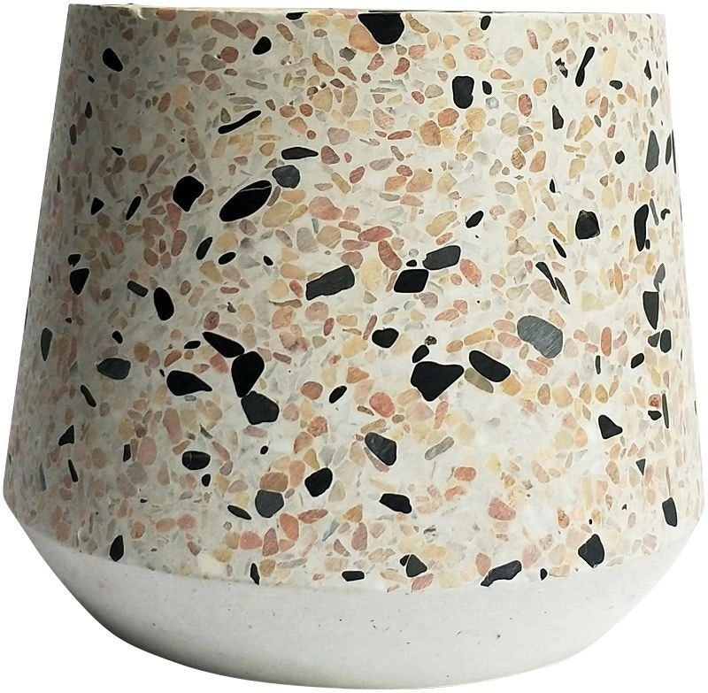 Urban Terrazzo 14cm Concrete/Stone Planter Garden Plant Pot Medium Beige/Pink