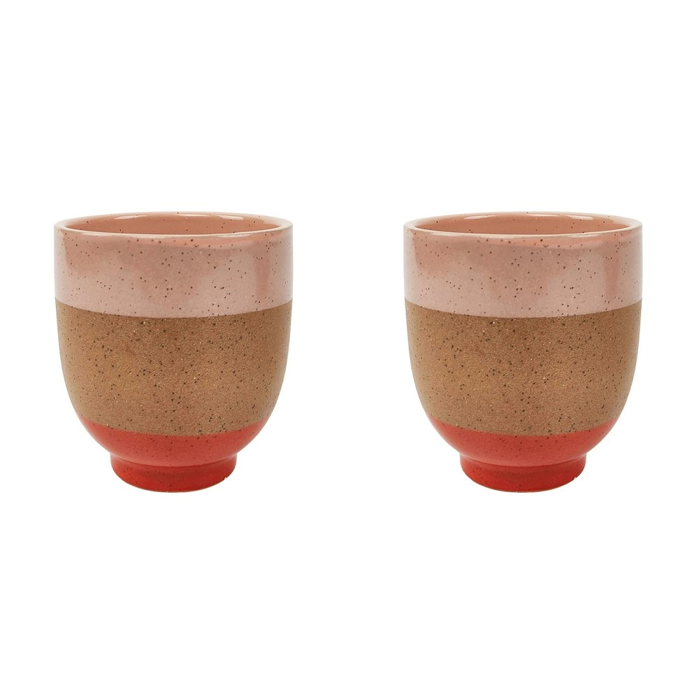 2x Urban 10cm Shyla Ceramic Planter Home/Garden Decor Plant/Flower Pot Sml Umber