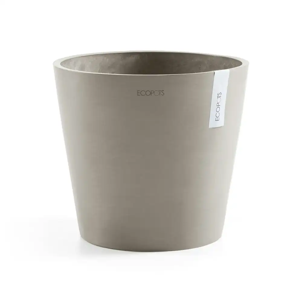 Ecopots Amstersdam 40cm Home Indoor/Outdoor Decor Garden Plant Pot Taupe