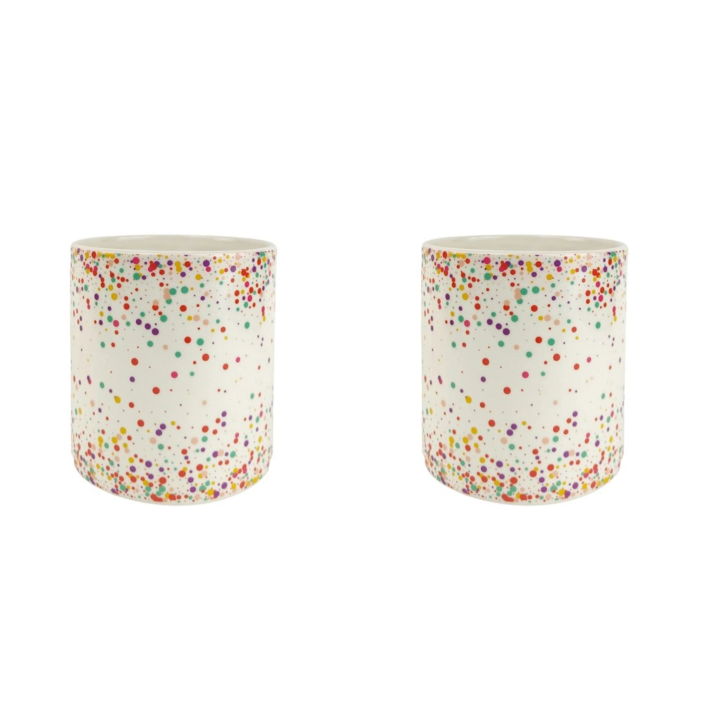 2x Urban Confetti 16cm Ceramic Planter Flower/Plant Pot Home Desk Decor Medium