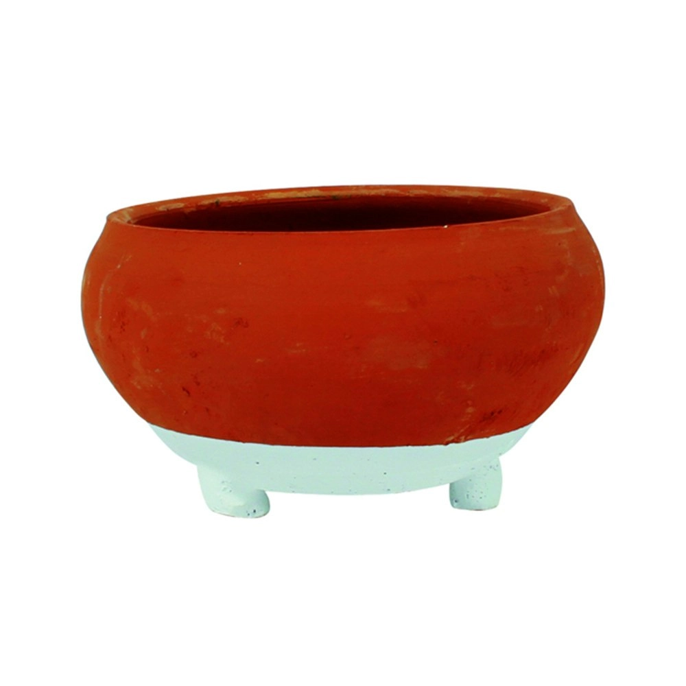 Maine & Crawford Anis 16cm Clay Planter w/ Feet No Holes Plant Pot Terracotta