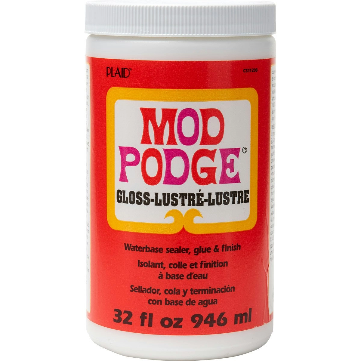 Plaid Mod Podge 946ml All-in-One Sealer Glue Quick-Drying Clear Gloss Finish