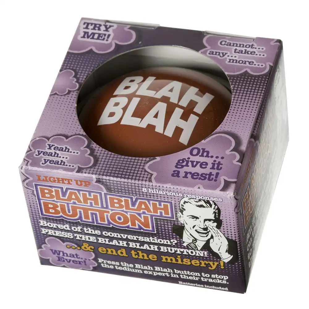 Funtime 8cm Blah Blah Button Adult Prank/Joke Funny Gift Interactive Fun Toy