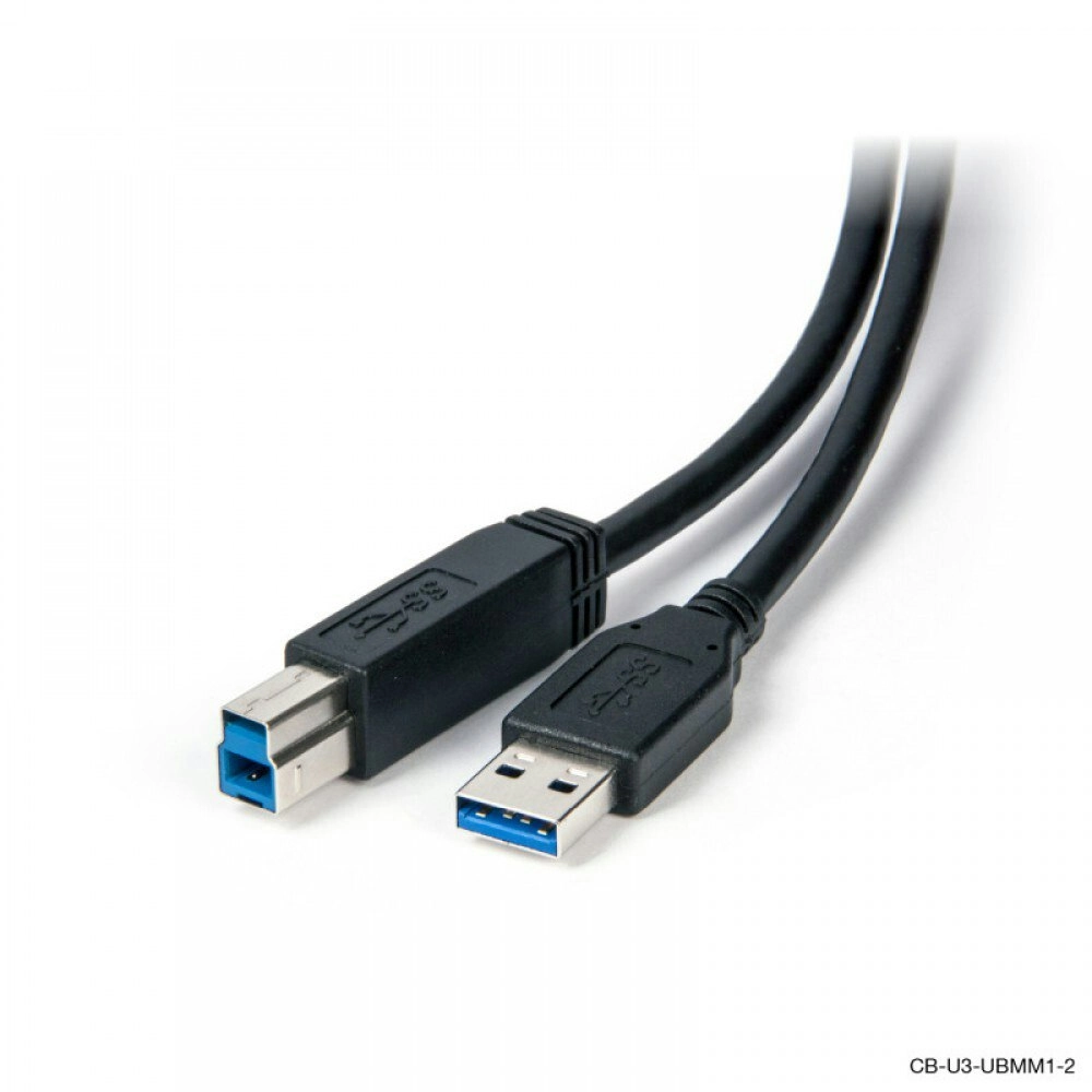 Connect Cable Male USB 3.0 Type A to USB-B Cable 2m Cord Connector 5Gbps Black