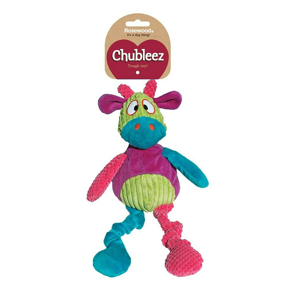 Rosewood Chubleez 30cm Chloe Cow Plush Pet Dog Fetch Toy w/ Squeaker Fun Play