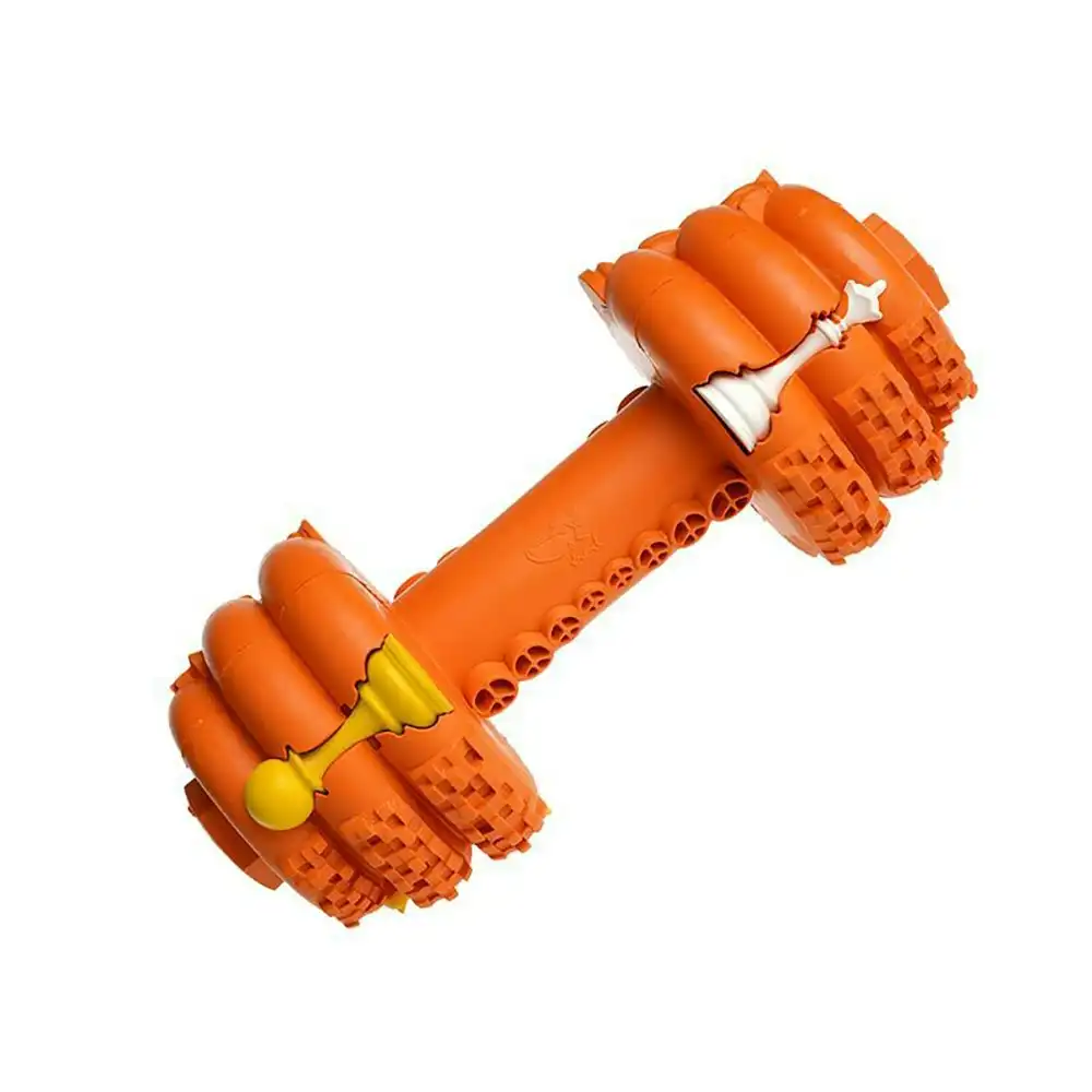 Petopia Ultra Tough 17cm Rubber Dumb Dumbbell Dog Toy Treat Medium Assorted