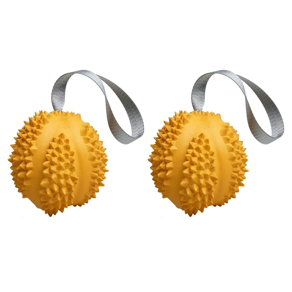 2x Petopia Ultra Tough 8cm Rubber Durable Durian Dog Toy Chew Treat Small Assort