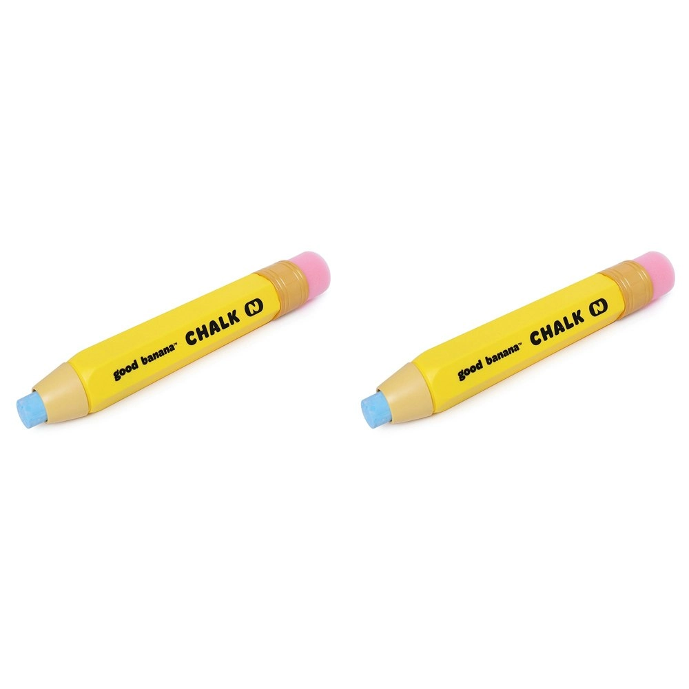 2x 4pc Good Banana Chalksters Pencil Sidewalk Chalk w/Storage Toy Kids Art 3y+