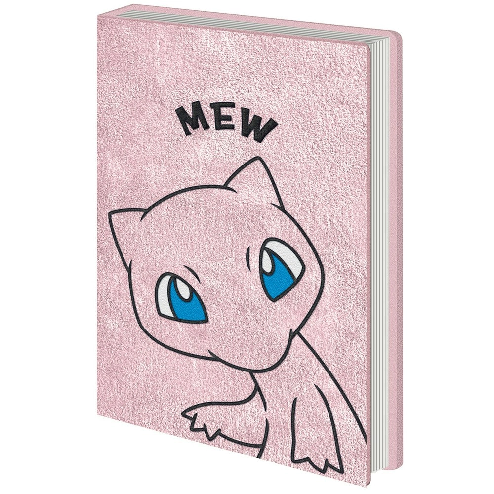 Pokemon Mew Themed Novelty Rectangular Hard Cover School Notebook Pink