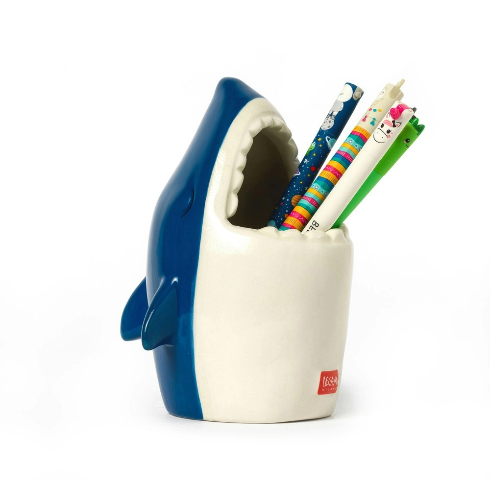 Legami Desk Friends Ceramic Pen/Ballpen Pencil Holder Storage Stationery Shark