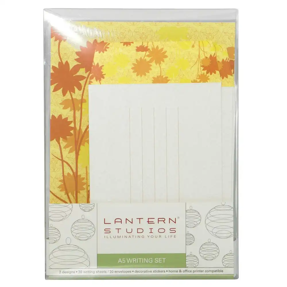 40pc Lantern Studios A5 Sheet/Envelope Writing Letter Stationery Sunflowers