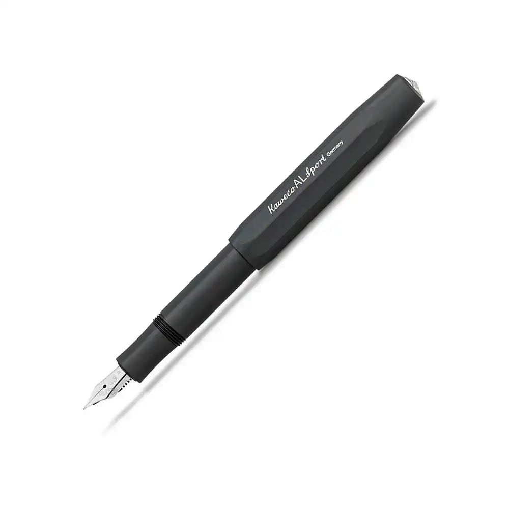 Kaweco AL Sport Aluminium Fountain Pen Writing Office Stationery Fine Nib BLK