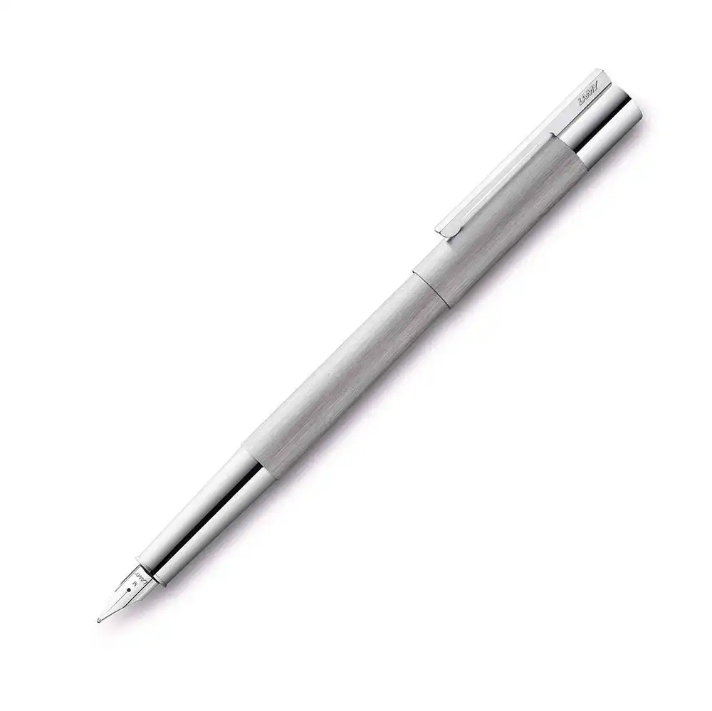 Lamy Studio Fountain Pen Fine Nib Writing Stationery Brushed Stainless Steel